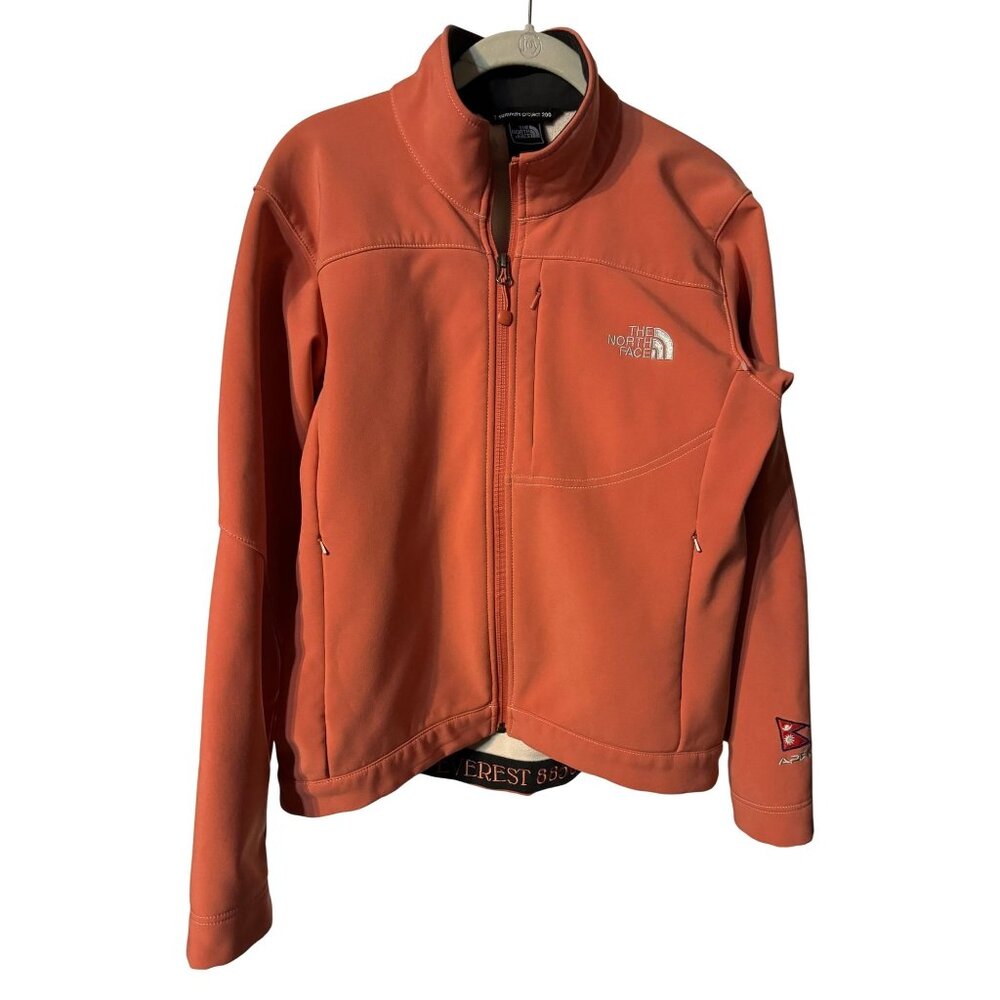 The North Face Orange Apex Bionic Fleece Jacket M 7 summits project 200 Everest